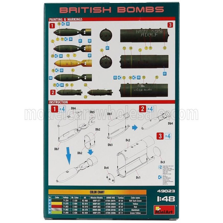 MINIART ACCESSORIES BRITISH MILITARY BOMBS 1/48
