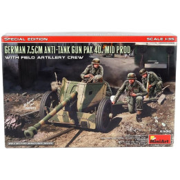 MINIART TANK GERMAN 7.5CM ANTI-TANK GUN PAK 40. MILITARY 1945 1/35