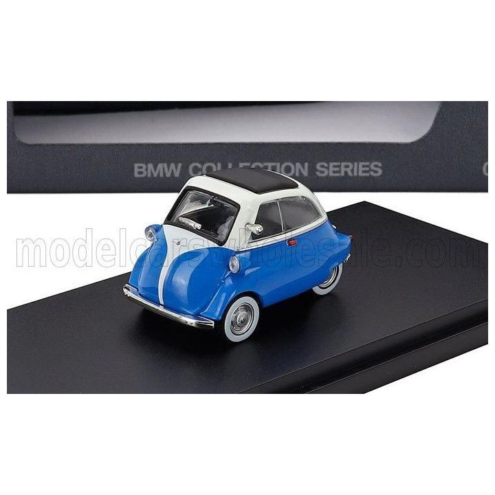 MINICHAMPS BMW ISETTA CLOSED ROOF 1960 - BLUE WHITE 1/64