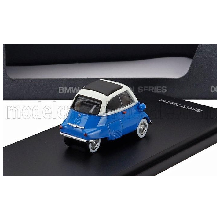 MINICHAMPS BMW ISETTA CLOSED ROOF 1960 - BLUE WHITE 1/64