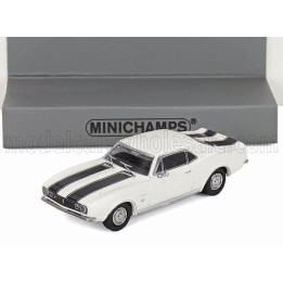 MINICHAMPS CHEVROLET CAMARO COUPE 1967 - WHITE BLACK 1/87