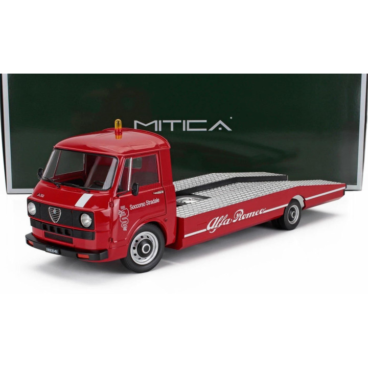 MITICA DIECAST ALFA ROMEO A12 (F12) CARRO ATTREZZI SECONDA SERIE 1977 - TOW TRUCK - ABSCHLEPPWAGEN - DÉPANNEUSE - RED BLACK 1/18