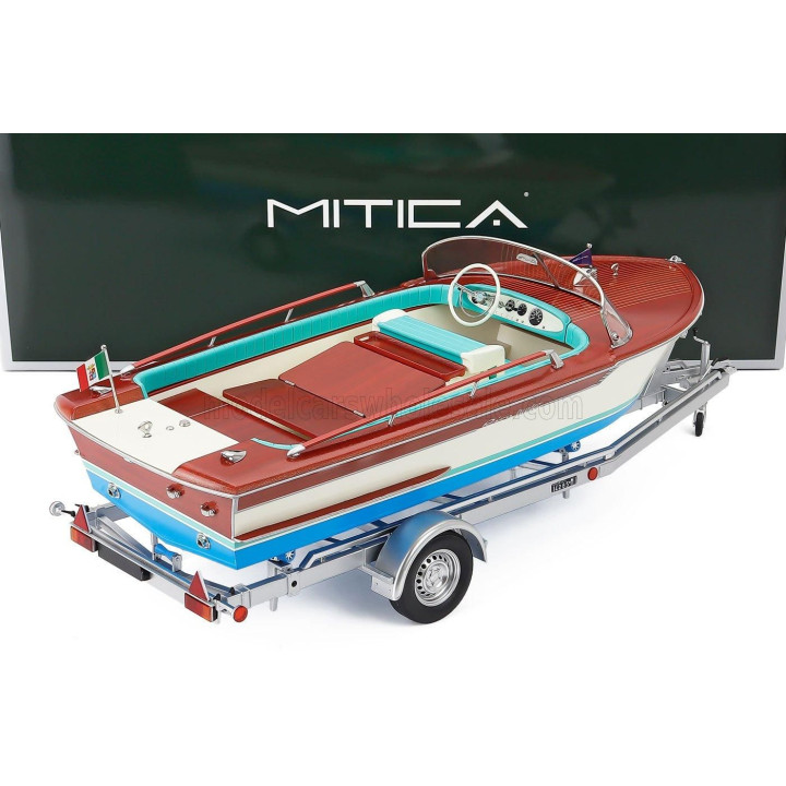 MITICA DIECAST RIVA RIVA JUNIOR 1966 - MOTOSCAFO - MOTORBOAT - IVORY SEA BLUE 1/18