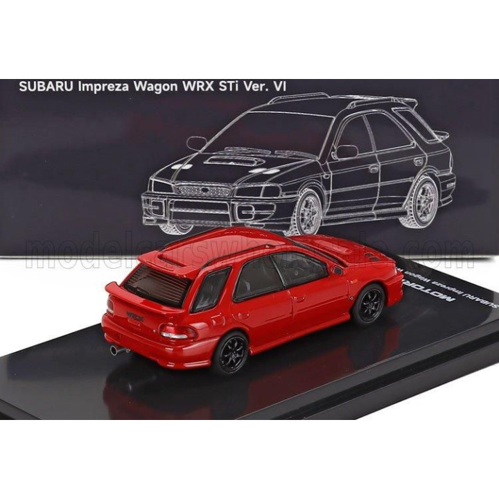 MOTORHELIX SUBARU IMPREZA WRX SW STATION WAGON 2001 - RED 1/64