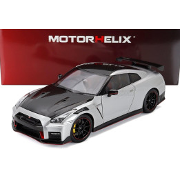 MOTORHELIX NISSAN GT-R (R35) NISMO COUPE 2022 - SILVER CARBON 1/18