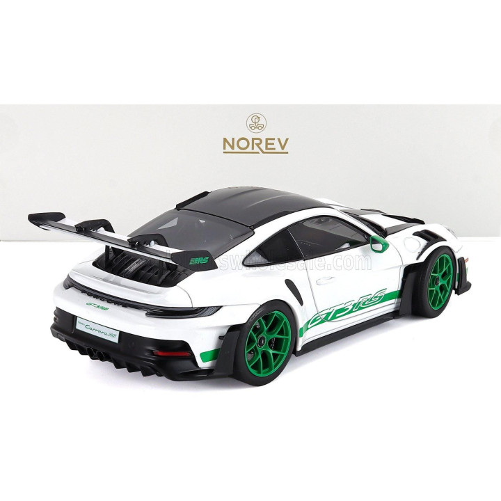 NOREV PORSCHE 911 992 GT3 RS TRIBUTE TO CARRERA RS PACKAGE COUPE 2022 - WHITE GREEN 1/18