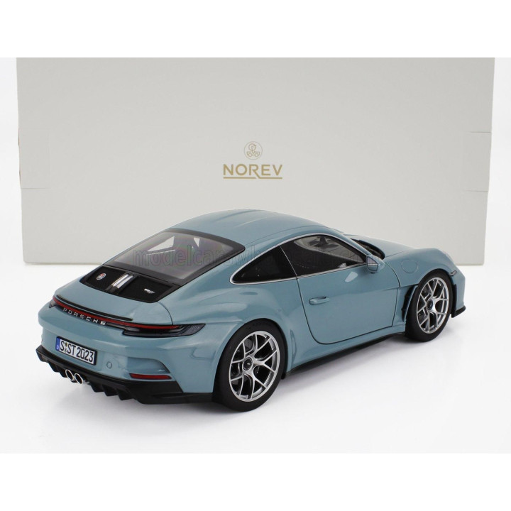 NOREV PORSCHE 911 992 S/T COUPE 2023 - MEISSEN BLUE 1/18