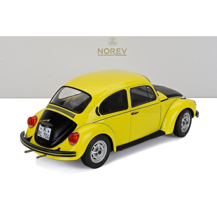 NOREV VOLKSWAGEN BEETLE 1303 MAGGIOLINO 1973 - YELLOW BLACK 1/18