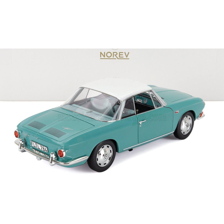 NOREV VOLKSWAGEN KARMANN GHIA TYPE 34 COUPE 1961 - PACIFIC GREEN WHITE 1/18