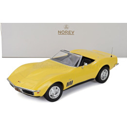 NOREV CHEVROLET CORVETTE CABRIOLET OPEN 1969 - YELLOW 1/18