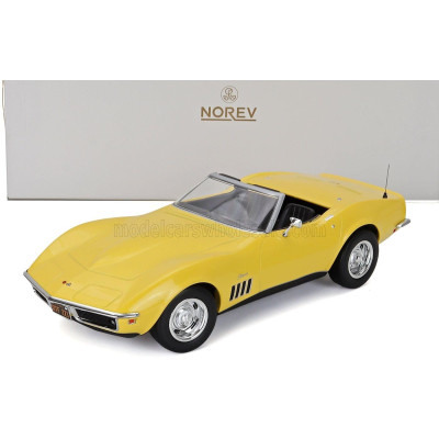 NOREV CHEVROLET CORVETTE CABRIOLET OPEN 1969 - YELLOW 1/18