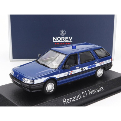 NOREV RENAULT R21 NEVADA SW STATION WAGON GENDARMERIE 1989 - BLUE 1/43