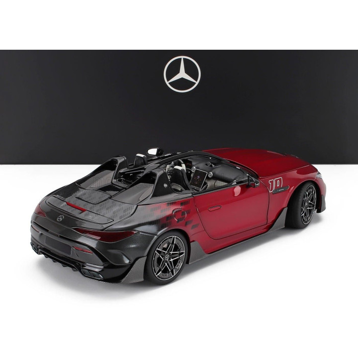 NZG MERCEDES BENZ SL-CLASS AMG 4.0L V8 BITURBO 585cv PureSpeed n 10 SPIDER OPEN 2025 - RED BLACK 1/18