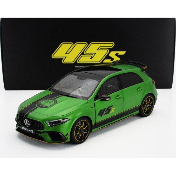 NZG MERCEDES BENZ A-CLASS A45S 4-MATIC AMG 2023 - GREEN MET BLACK 1/18
