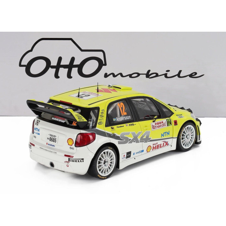 OTTO MOBILE SUZUKI SX4 WRC (night version) N 12 RALLY MONTECARLO 2008 GUNNAR ANDERSSON - JONAS ANDERSSON - YELLOW WHITE 1/18