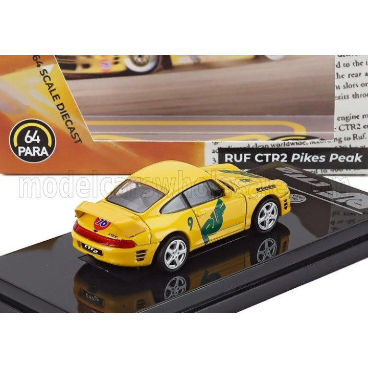 PARAGON MODELS PORSCHE 911 993 RUF CTR 2 COUPE N 9 RALLY PIKES PEAK INTERNATIONAL HILL CLIMB LHD 1995 - YELLOW 1/64