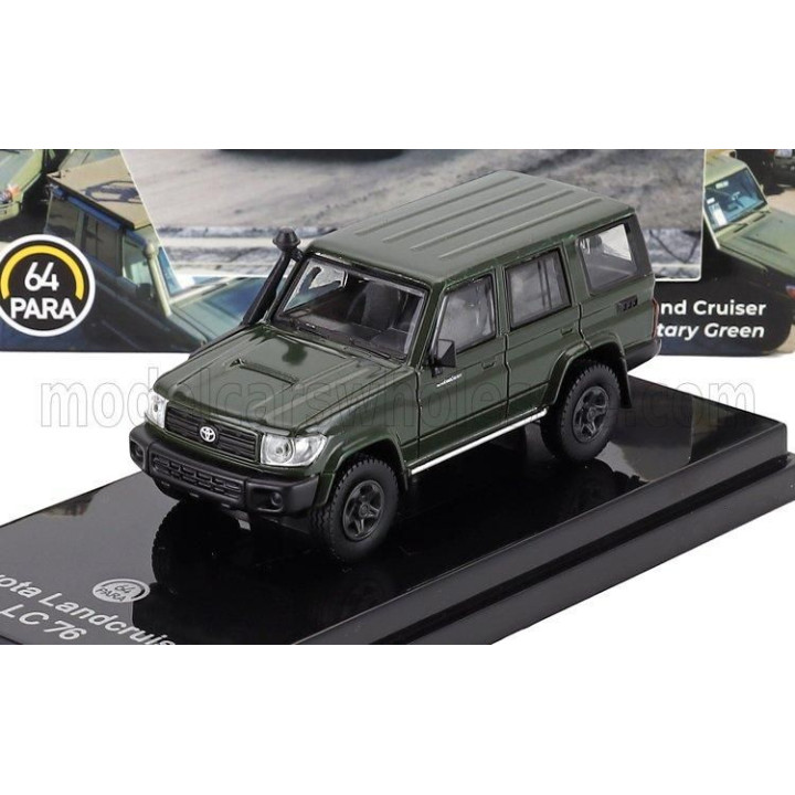 PARAGON MODELS TOYOTA LAND CRUISER LC76 OFF ROAD LHD 2014 - MILITARY GREEN 1/64