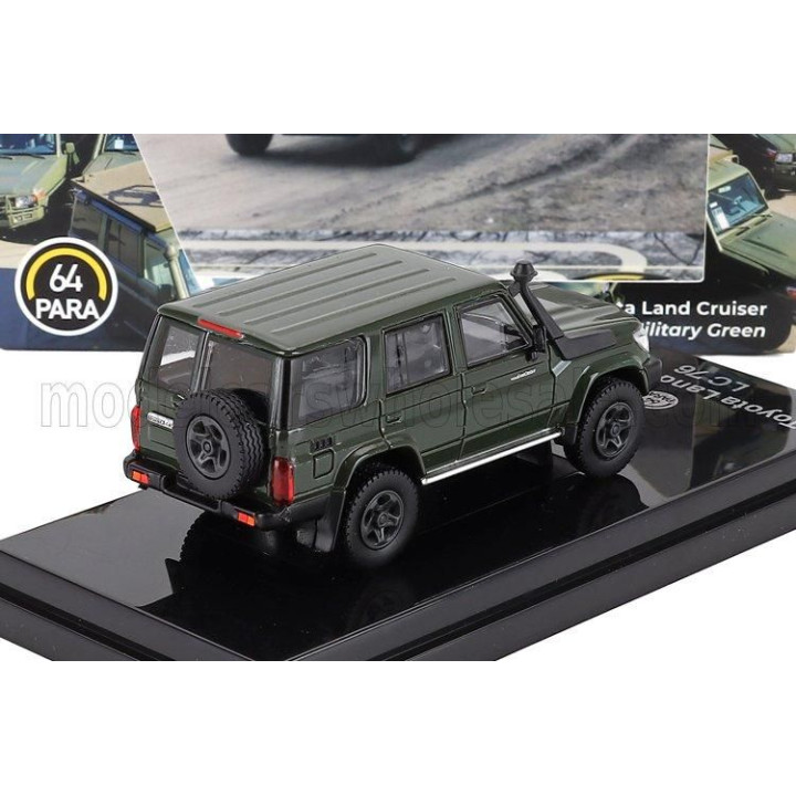 PARAGON MODELS TOYOTA LAND CRUISER LC76 OFF ROAD LHD 2014 - MILITARY GREEN 1/64