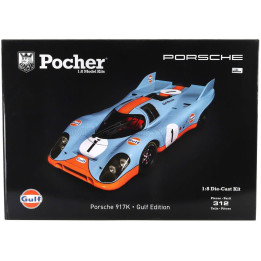 POCHER PORSCHE 917K N 1 RACING GULF EDITION 1971 - LIGHT BLUE ORANGE 1/8
