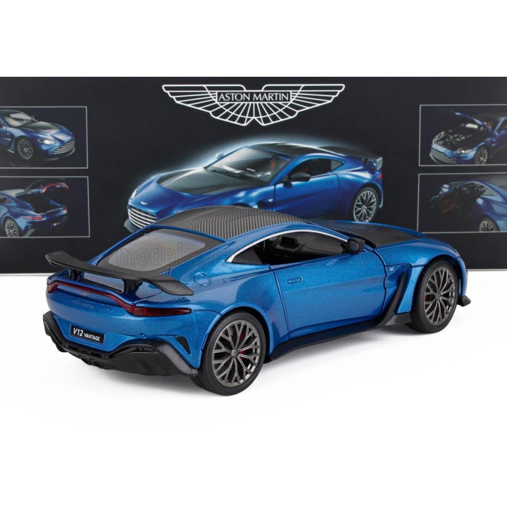 RE EL TOYS ASTON MARTIN V12 VANTAGE 2023 - BLUE CARBON BLACK 1/24