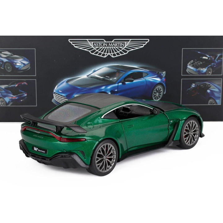 RE EL TOYS ASTON MARTIN V12 VANTAGE 2023 - GREEN MET CARBON BLACK 1/24