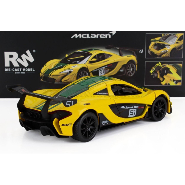 RE EL TOYS McLAREN P1 N 51 RACING 2013 - YELLOW GREEN 1/24