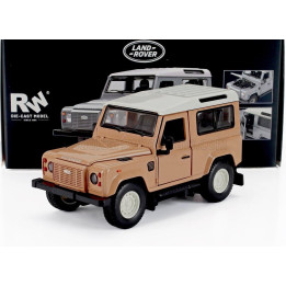 RE EL TOYS LAND ROVER DEFENDER 90 CLASSIC WORK V8 ISLAY EDITION 2023 - BEIGE WHITE 1/32