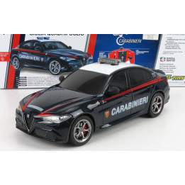 RE EL TOYS ALFA ROMEO GIULIA QUADRIFOGLIO CARABINIERI POLICE 2015 - BLUE 1/18