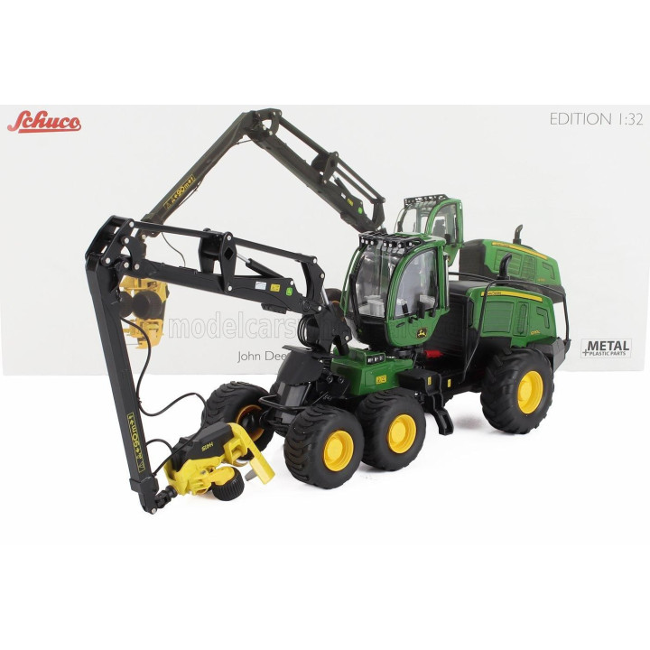 SCHUCO JOHN DEERE 1270 8W HARVESTER - ABBATTITRICE ALBERI - GREEN YELLOW 1/32