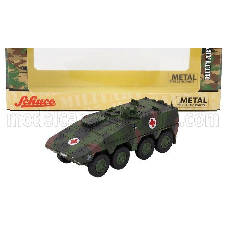 SCHUCO TANK BOXER MILITARY ARMY MEDIC UNIT 1945 - CAMOUFLAGE 1/87