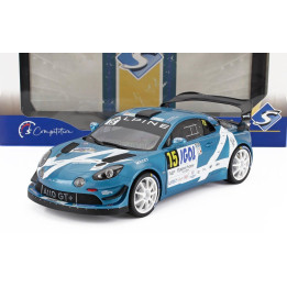 SOLIDO RENAULT ALPIUNE A110 RGT N 15 RALLY MONT BLANC 2024 RAPHAEL ASTIER - DENIS GIRAUDET - BLUE WHITE 1/18