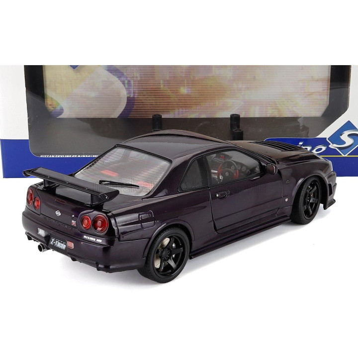 SOLIDO NISSAN SKYLINE GT-R (R34) Z-TUNE 1999 - PURPLE 1/18