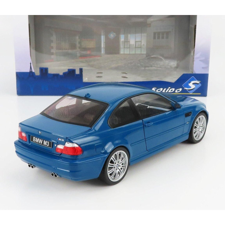SOLIDO BMW 3-SERIES M3 CSL (E46) COUPE 2003 - LAGUNA SECA BLUE 1/18