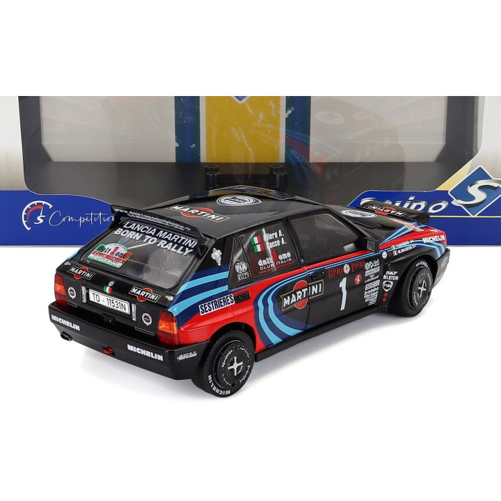 SOLIDO LANCIA DELTA HF INTEGRALE EVO MARTINI 16V (night version) N 1 TRIBUTE TO MIKI BIASION RALLY MONTECARLO 1990 - BLACK 1/18