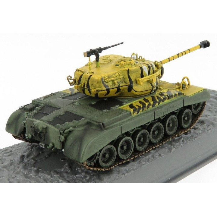 SOLIDO TANK M26 PERSHING 6th BATTALION KOREA 1951 - CON VETRINA - WITH SHOWCASE - MILITARY CAMOUFLAGE 1/72
