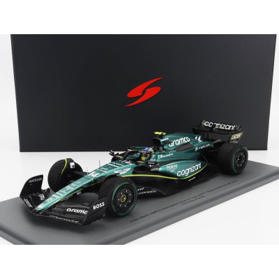 SPARK MODEL ASTON MARTIN F1  AMR23 TEAM ARAMCO COGNIZANT N 14 2nd MONACO GP 2023 FERNANDO ALONSO - GREEN 1/18