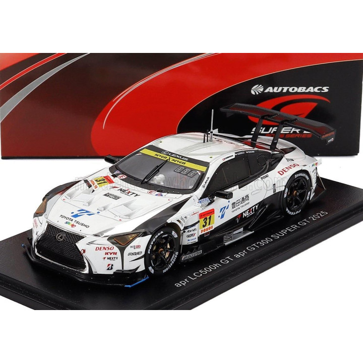 SPARK MODEL LEXUS LC 500H GT TEAM ANEST IWATA RACING N 31 GT300 CLASS SUPER GT 2025 YUKI NEMOTO - OLIVER RASMUSSEN - WHITE 1/43