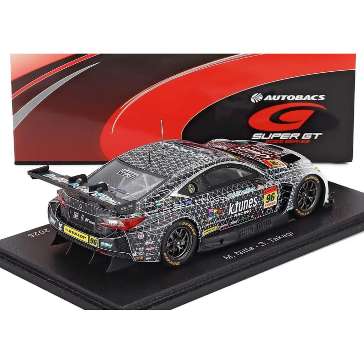 SPARK MODEL LEXUS RC F GT3 TEAM K-TUNES RACING N 96 GT300 CLASS SUPER GT 2025 MORIO NITTA - SHINICHI TAKAGI - BLACK WHITE 1/43
