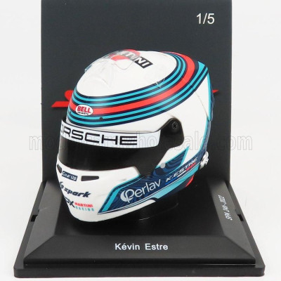 SPARK MODEL BELL HELMET CASCO HELMET PORSCHE MARTINI 24h SPA 2022 KEVIN ESTRE - WHITE BLUE RED 1/5