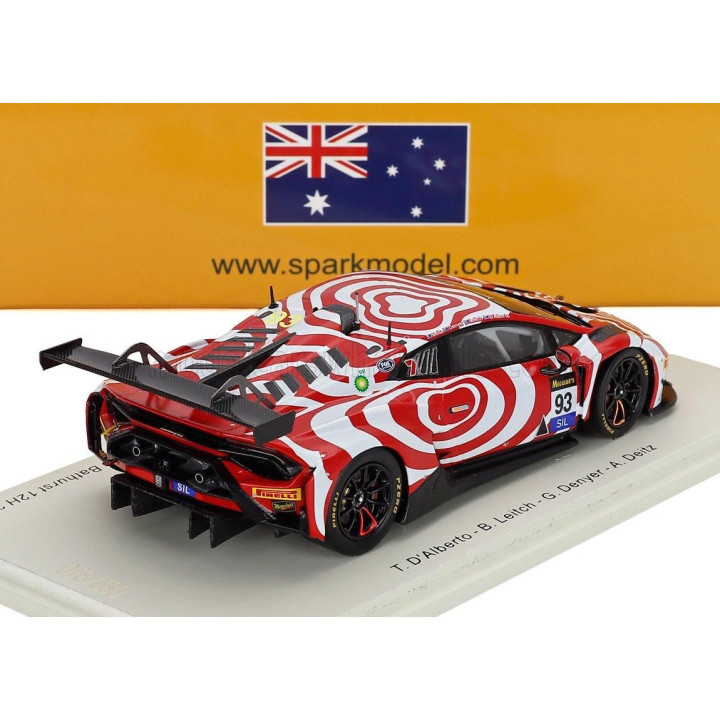 SPARK MODEL LAMBORGHINI HURACAN GT3 EVO2 TEAM WALL RACING N 93 12h BATHURST 2025 TONY D'ALBERTO - ADRIAN DEITZ - GRANT DENYER - 