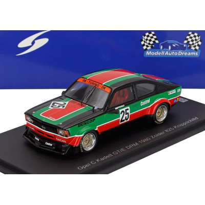 SPARK MODEL OPEL KADETT C GT/E N 25 DRM ZOLDER 1980 KNIPPSCHILD - GREEN BLACK ORANGE 1/43
