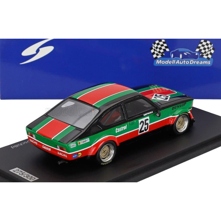 SPARK MODEL OPEL KADETT C GT/E N 25 DRM ZOLDER 1980 KNIPPSCHILD - GREEN BLACK ORANGE 1/43
