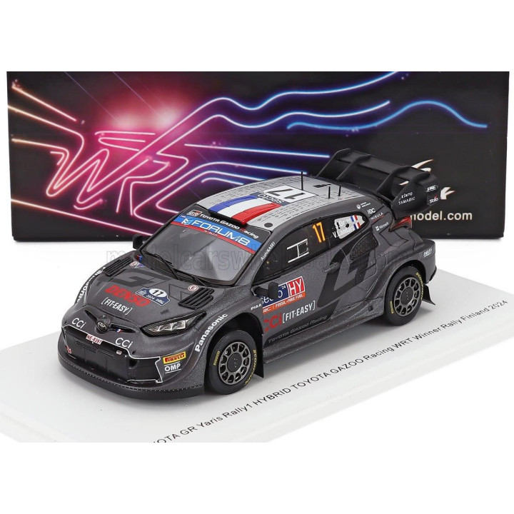 SPARK MODEL TOYOTA YARIS GR RALLY1 HYBRID TEAM TOYOTA GAZOO RACING WRT N 17 WINNER RALLY FINLAND 2024 SEBASTIEN OGIER - VINCENT 