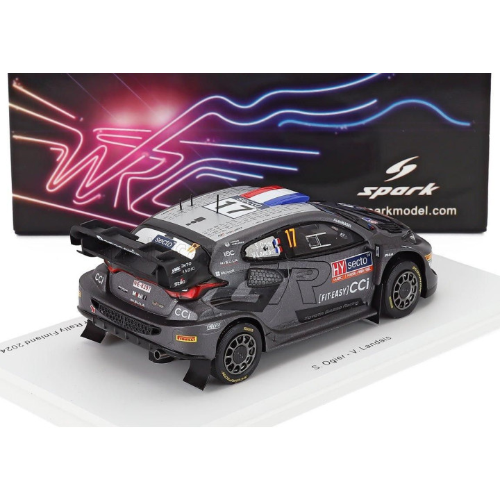 SPARK MODEL TOYOTA YARIS GR RALLY1 HYBRID TEAM TOYOTA GAZOO RACING WRT N 17 WINNER RALLY FINLAND 2024 SEBASTIEN OGIER - VINCENT 