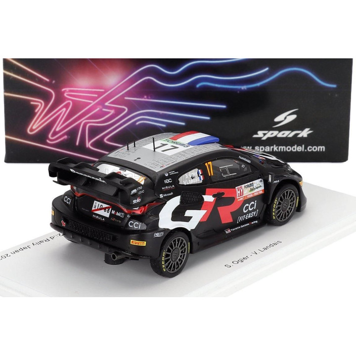 SPARK MODEL TOYOTA YARIS GR RALLY1 HYBRID TEAM TOYOTA GAZOO RACING WRT N 17 2nd RALLY JAPAN 2024 SEBASTIAN OGIER - VINCENT LANDA