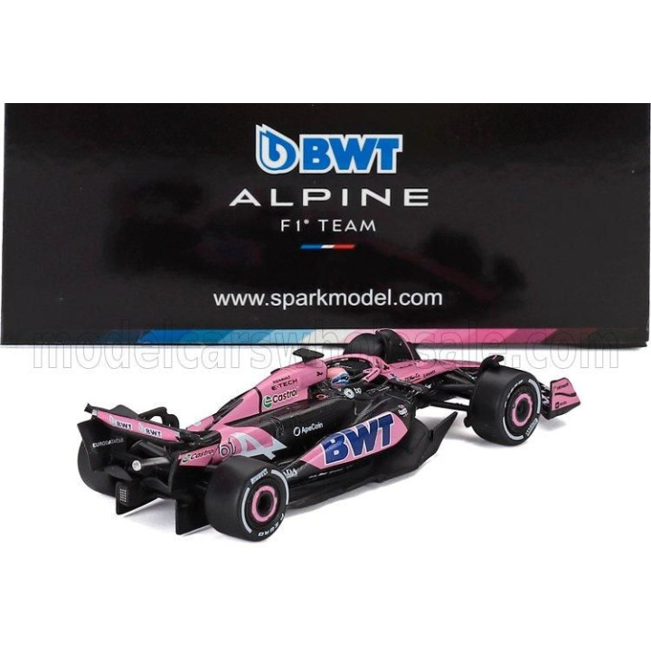 SPARK MODEL ALPINE F1  A524 TEAM BWT ALPINE N 61 ABU DHABI GP 2024 JACK DOOHAN - BLACK BLUE PINK 1/64