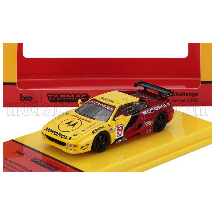 TARMAC FERRARI F355 N 54 FERRARI CHALLENGE SEASON 1995 MATT DRENDEL - YELLOW RED 1/64