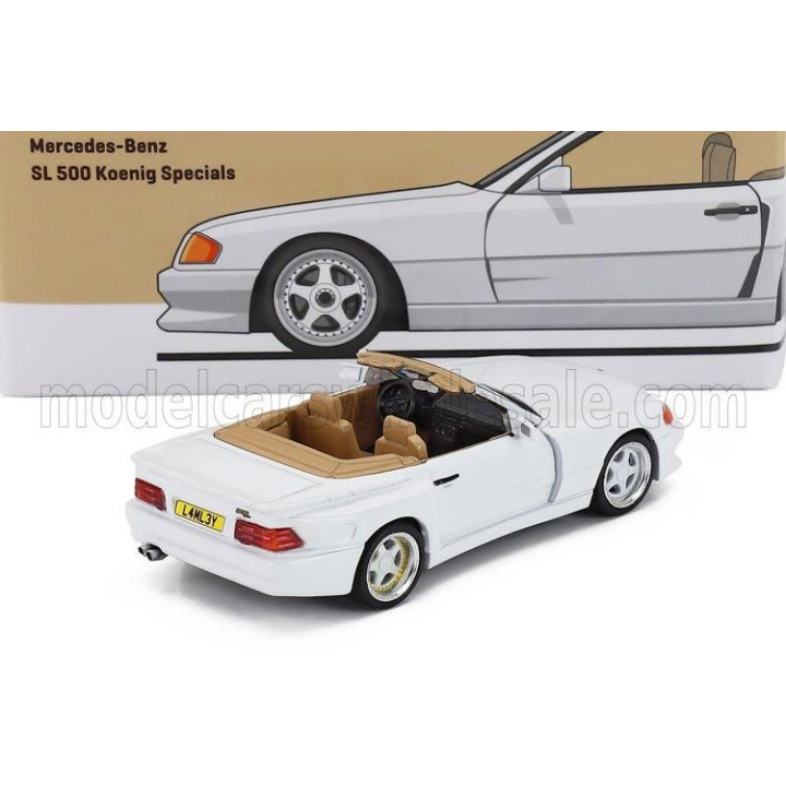 TARMAC MERCEDES BENZ SL-CLASS SL500 KOENING CABRIOLET 1989 - WHITE 1/64
