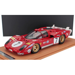 TECNOMODEL FERRARI 512S 5.0L V12 TEAM SEFAC SPA FERRARI N 7 24h LE MANS 1970 DEREK BELL - RONNIE PETERSON - CON VETRINA - WITH S