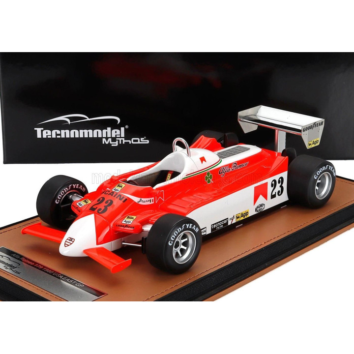 TECNOMODEL ALFA ROMEO F1  179 N 23 EAST USA GP 1980 BRUNO GIACOMELLI - WHITE RED 1/18